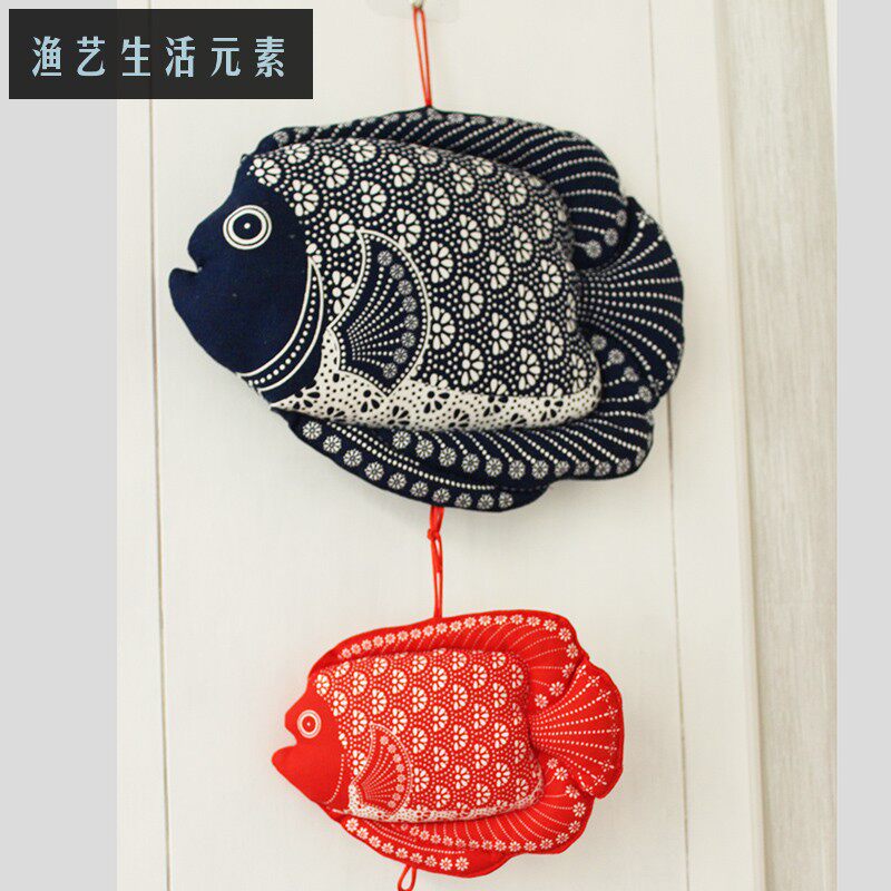 锦鲤鲤鱼挂件元宝布艺鱼挂饰品壁饰招财风水壁饰