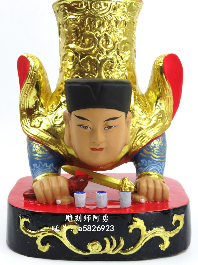 定制找阿精雕做工翻坛张五郎樟木神像三代木雕木雕