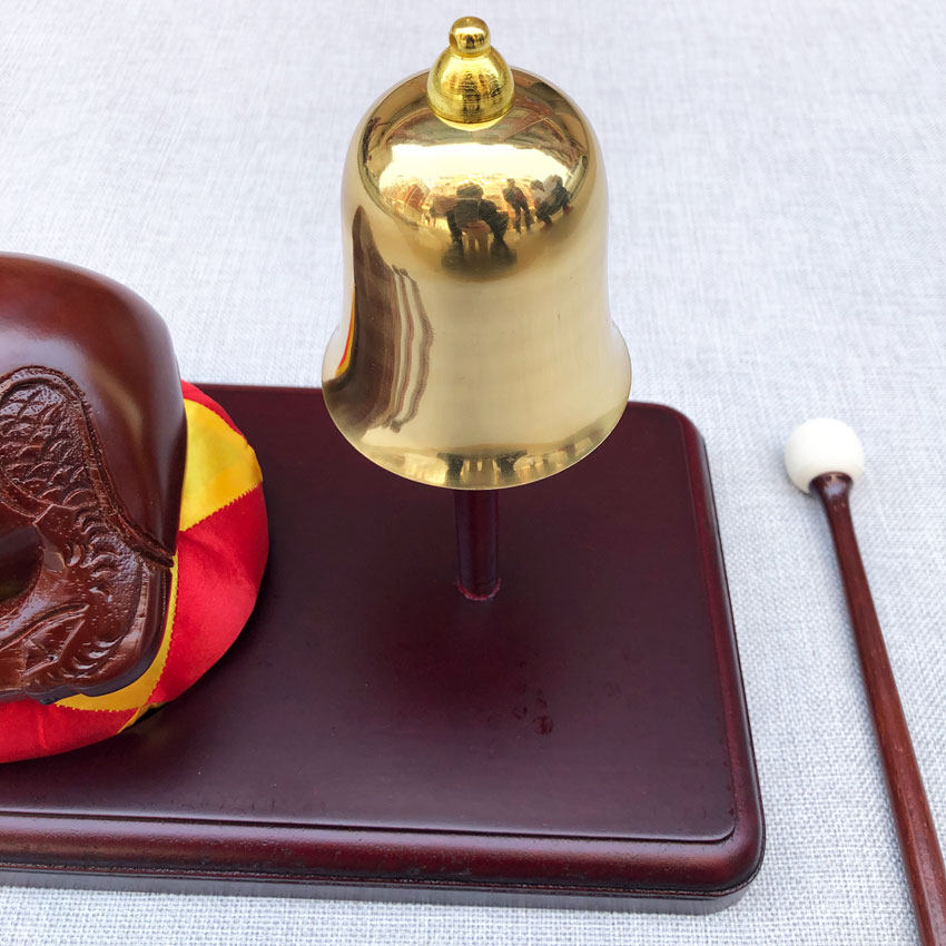 禅修法器佛具用品佛堂念佛诵经黄铜磬地钟木鱼佛教工艺品