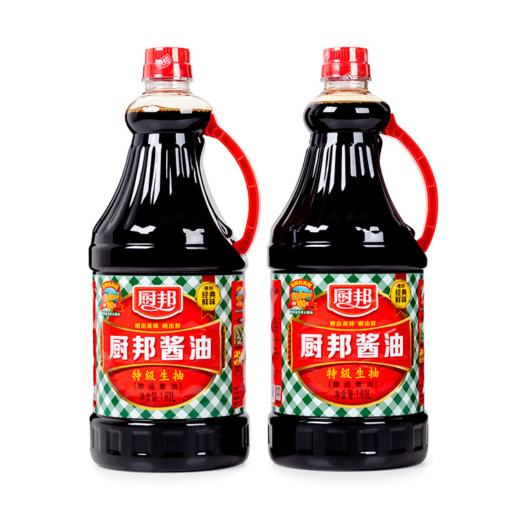 厨邦特级酱油鲜味生抽163l黄豆酿造美味鲜蘸饺子海鲜凉拌汁包邮