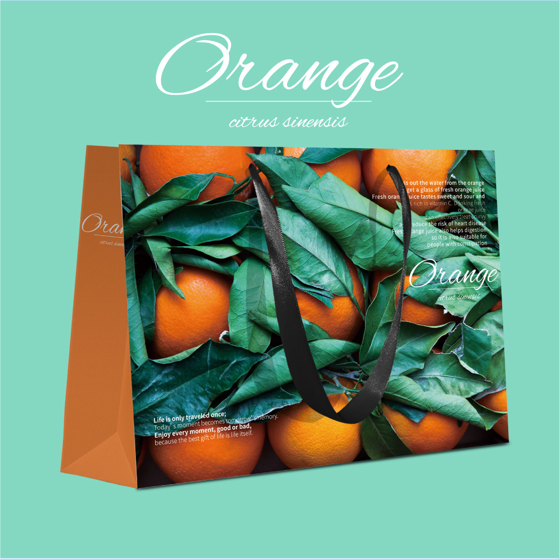 水果可爱纸袋桔子时尚创意包装袋橙子礼品袋手提袋礼品袋