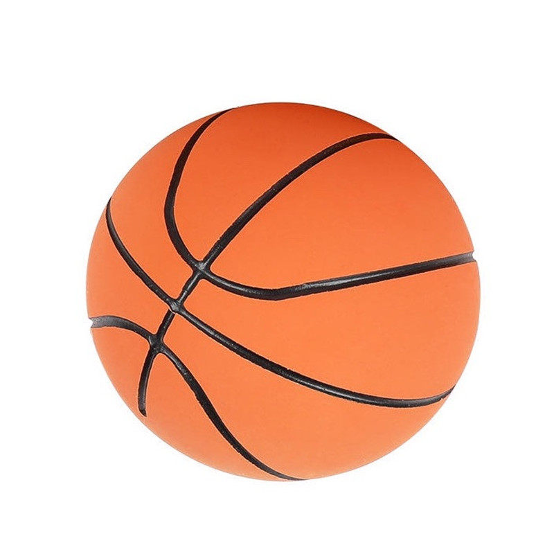迷你彩色橡胶小篮球减压空心高弹力球耐磨儿童玩具球模型桌面摆件