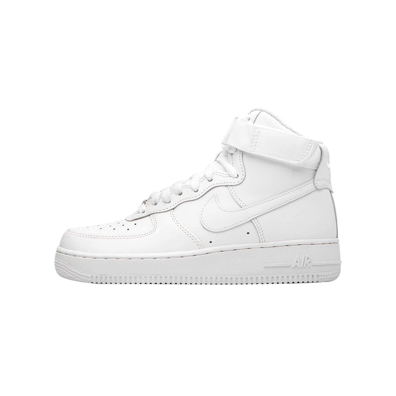 耐克nike air force 1 af1纯白女子空军一号高帮板鞋334031-105