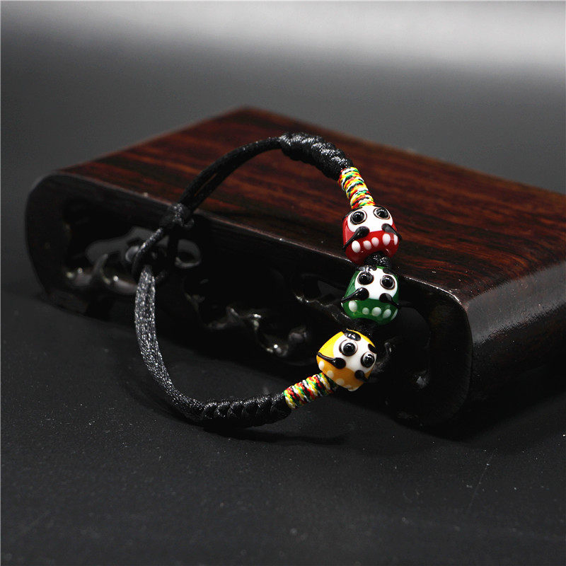 手链日式琉璃达摩情侣礼物手工平安原创设计手链