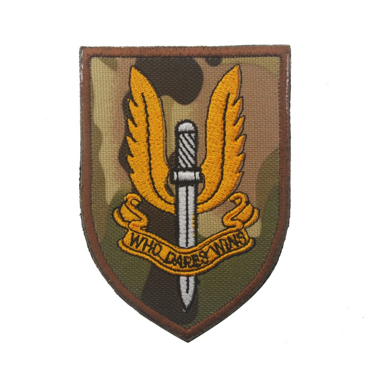 英国臂章魔术毛面刺绣徽章sas空降空勤特种贴章