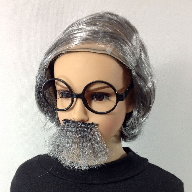 假发秃顶老头儿童表演搞笑成人地中海舞台道具整顶假发