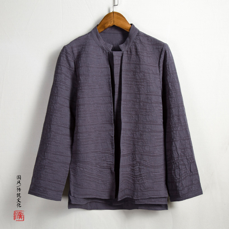 秋款民国短打衬衫中式复古唐装中国国风文艺衬衫