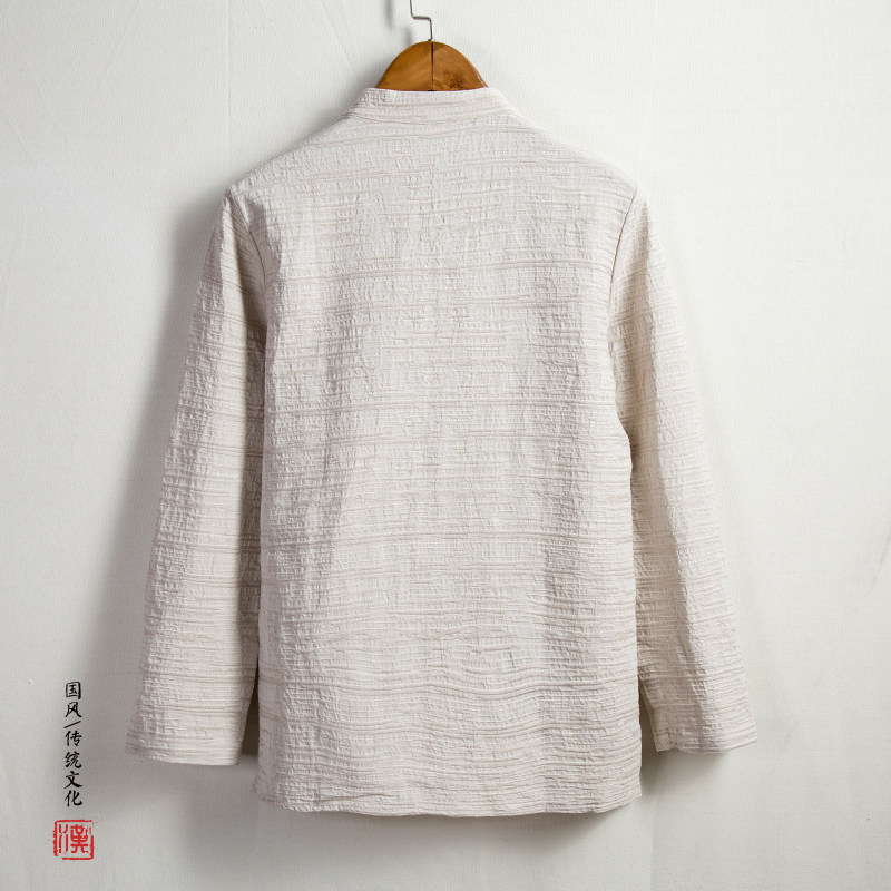 秋款民国短打衬衫中式复古唐装中国国风文艺衬衫
