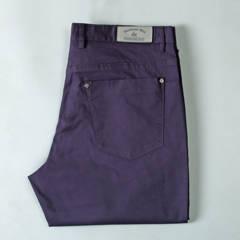 外贸尾单剪标男装中青年四季薄款商务休闲修身纯棉柔软高端小直筒