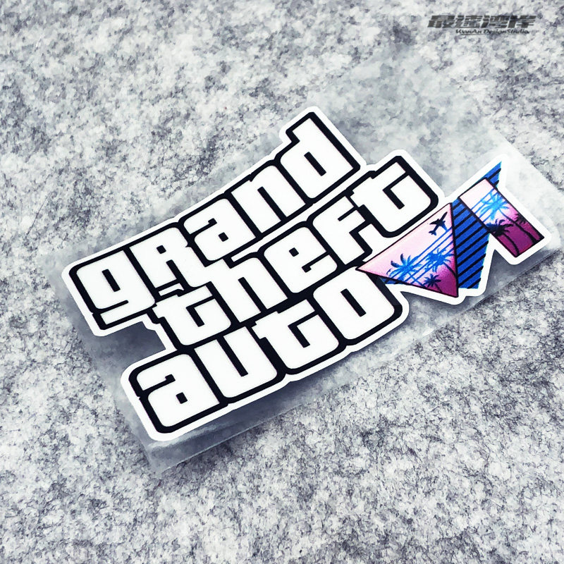 贴纸最速湾岸车贴反光贴彩彩色gta游戏迷爱好者汽车装饰贴