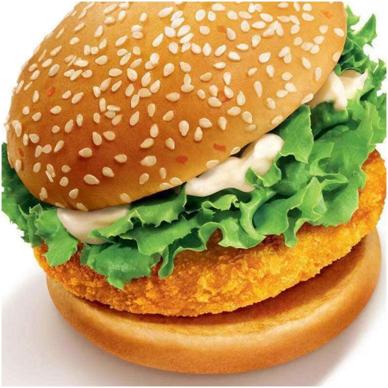 三洋汉堡饼1kg 20片鸡肉饼汉堡肉饼馅饼冷冻半成品田园蔬菜鸡肉堡