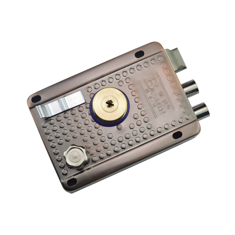 门锁保民9219a6老式防盗防盗门门外十字钥匙农村机械门锁