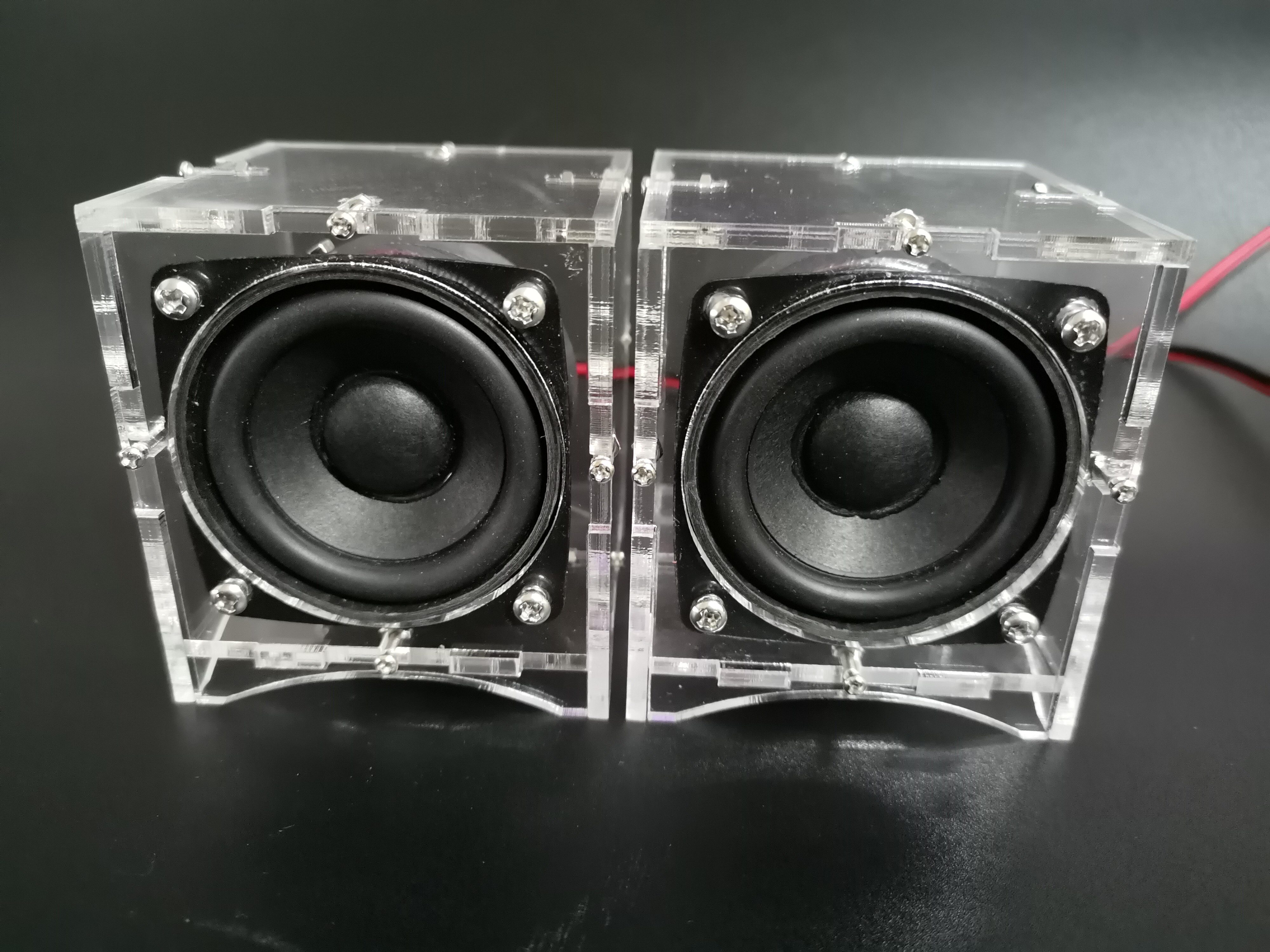 套件功放迷你桌面小音箱透明亚克力diy音响2.0双diy套件