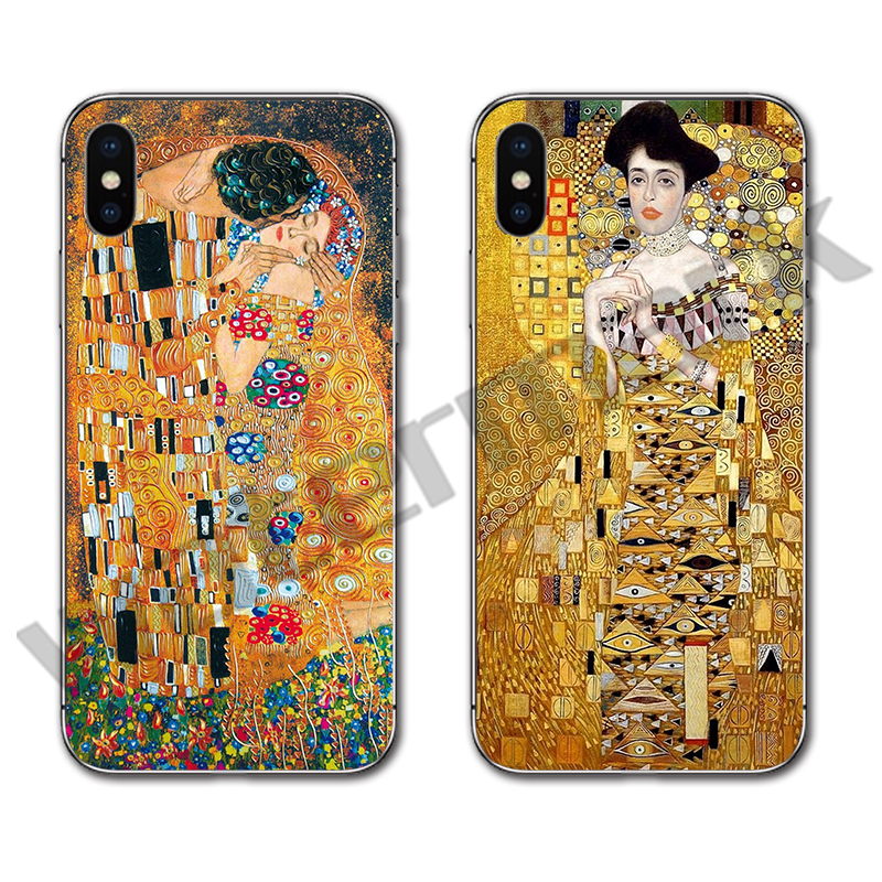 克里姆特手机壳适用于iphone13promax油画苹果金色眼泪xr手机保护套