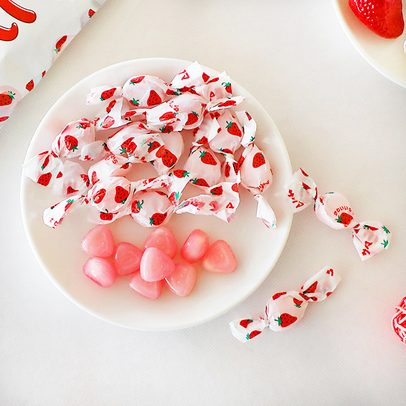 日本进口sakuma佐久间草莓牛奶夹心夹心糖糖果硬糖传统糖果