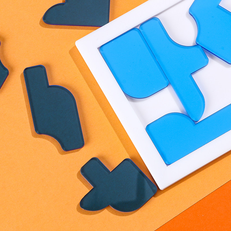 ice puzzle 9块10级超难度异形透明塑料烧脑拼图益智减压地狱玩具