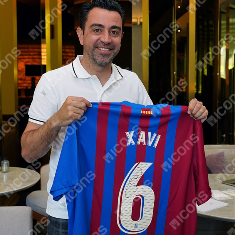 小李子:正品哈维亲签巴萨2021-22赛季主场球衣(含icons证书) - 券多多