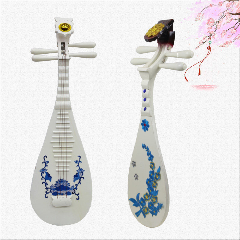 影楼摄影琵琶舞蹈乐器道具青花瓷仿真彩绘工艺其它民族乐器