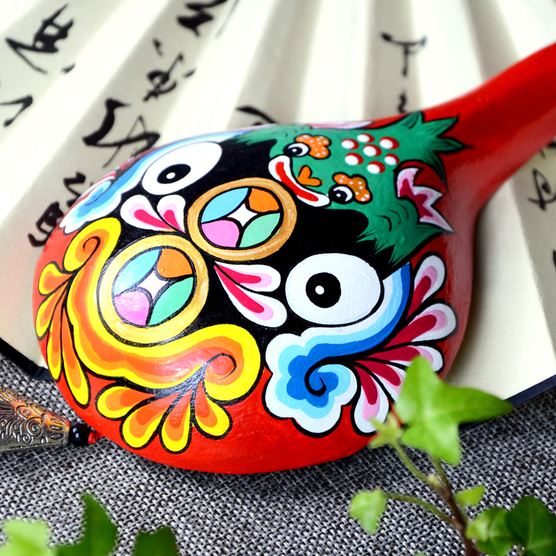 马勺脸谱挂件迷你陕西特色手工艺品京剧社火装饰画脸谱