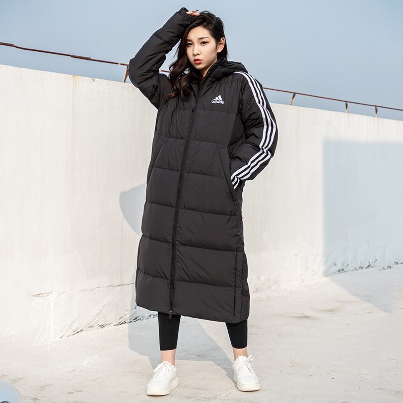 adidas阿迪达斯长款羽绒服男女女官2022年春季新款保暖运动羽绒服