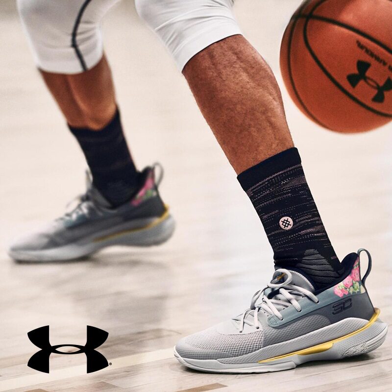 ua联名currysc30库里中帮高帮专业篮球袜运动袜