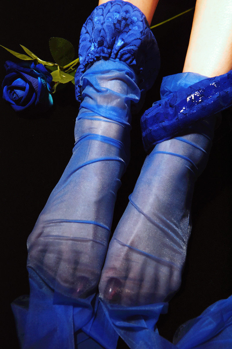 长筒超薄极光筒袜性感油亮1d大腿蕾丝过膝长筒袜