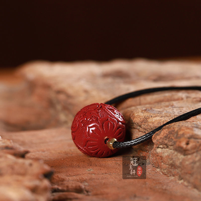 朱砂锁骨链女辟邪天然原石紫金貔貅转运珠保项坠