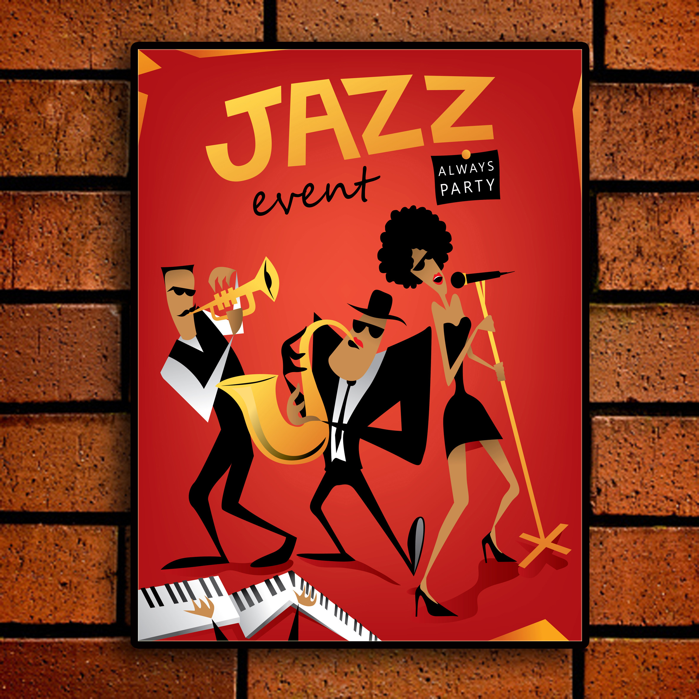 新品dj爵士萨克斯吉他摇滚装饰画酒吧ktv壁画现代装饰画