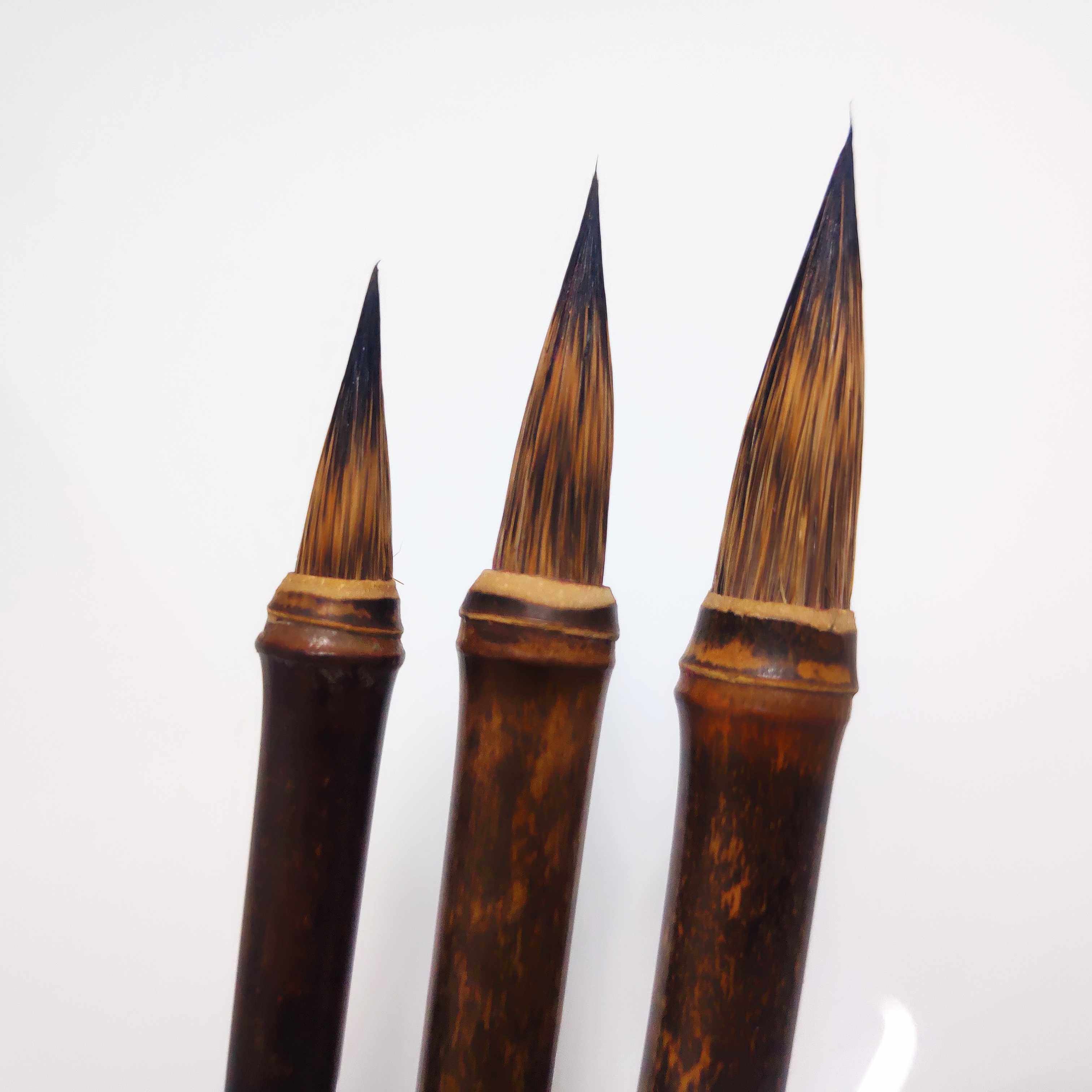 毛笔精品鼠须鼠毫天然天然竹竹节专业楷书行书毛笔