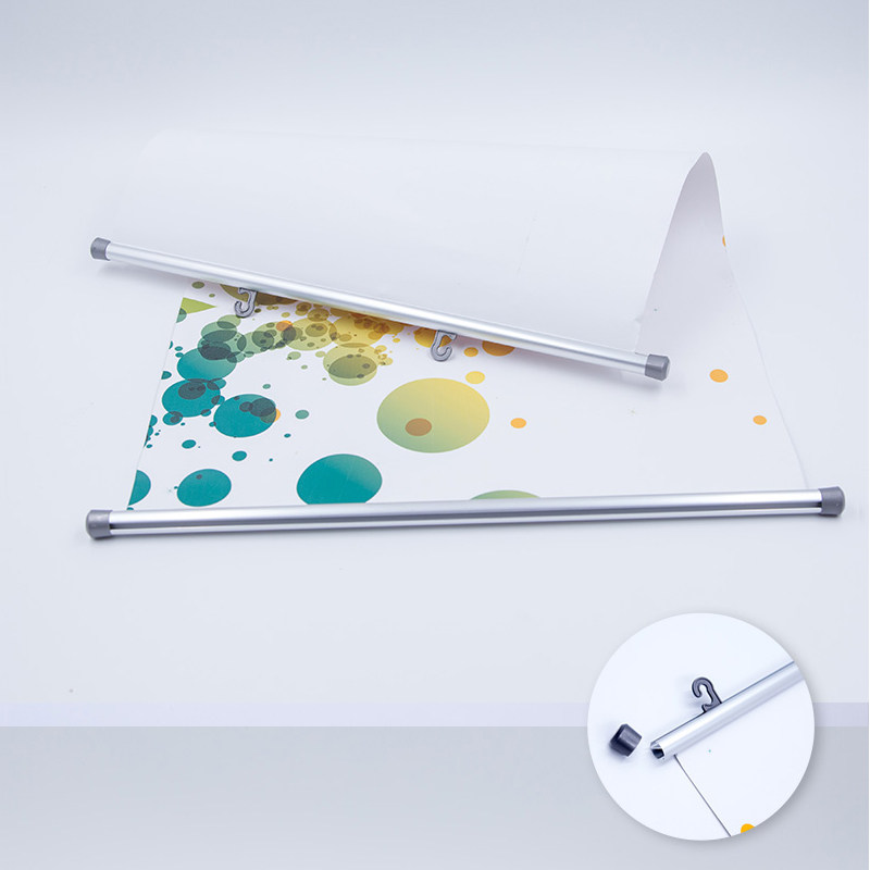 铝合金挂轴吊旗悬挂杆挂画海报卷轴杆夹展会挂画x展架