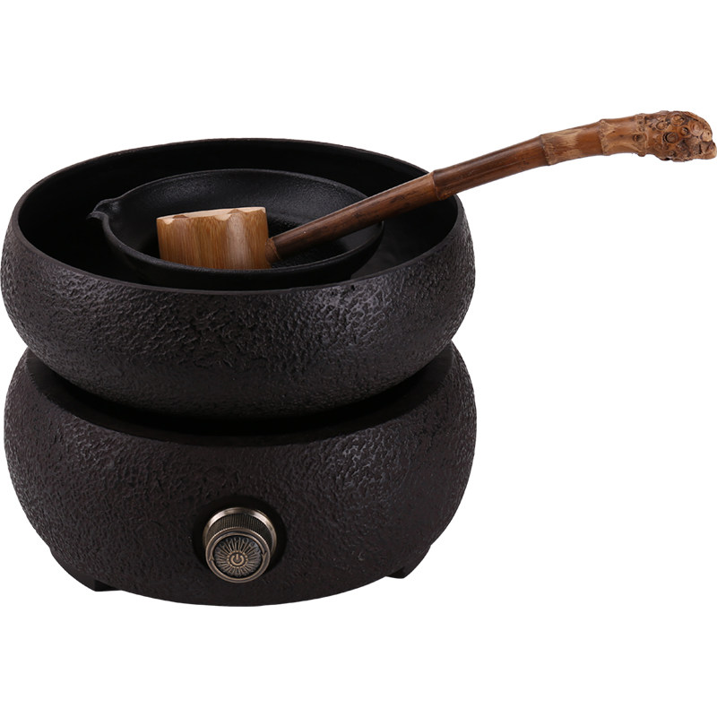 铸铁煮茶器黑普洱茶白茶花茶煮茶锅日式茶碗电陶茶道