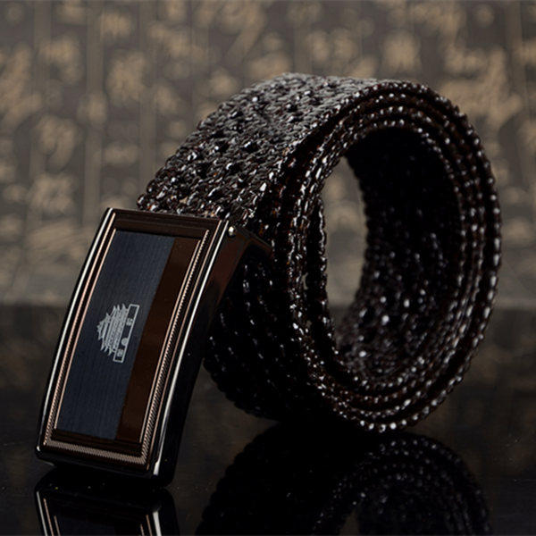 腰带聊城特产牛筋男士皮带复古透气休闲镂空腰带