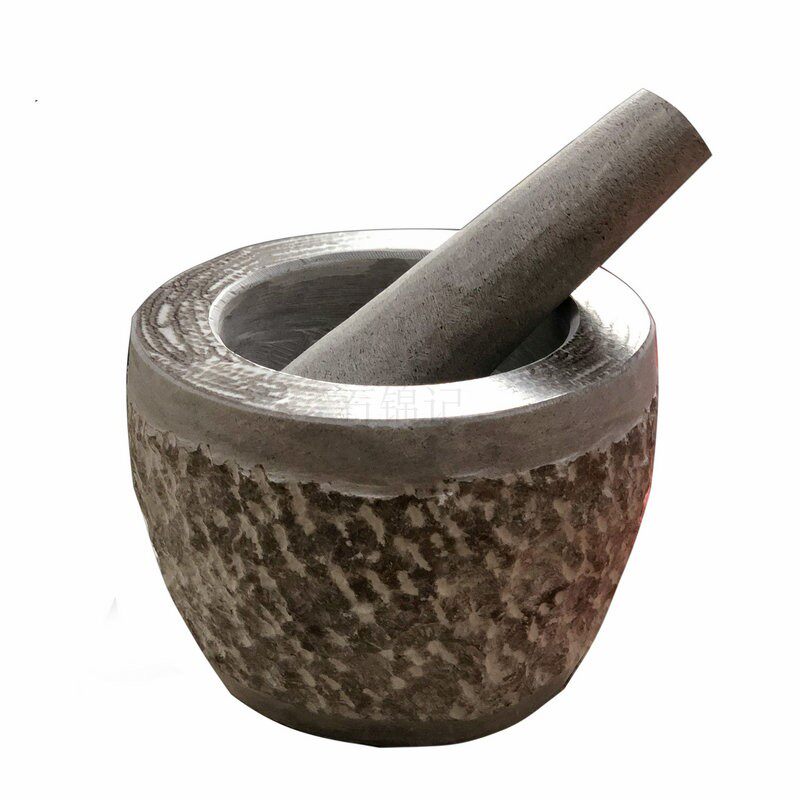 天然石窝药罐青石研磨擂钵捣碎石圆形剥蒜器