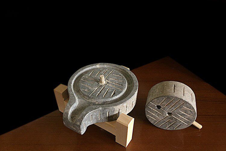 小小石磨青石磨子家用风水摆件纯手工迷你磨盘创意家居饰品工艺品