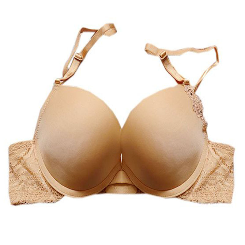伊丝艾拉正品专柜文胸内衣18771杯ab光面肤色聚拢文胸