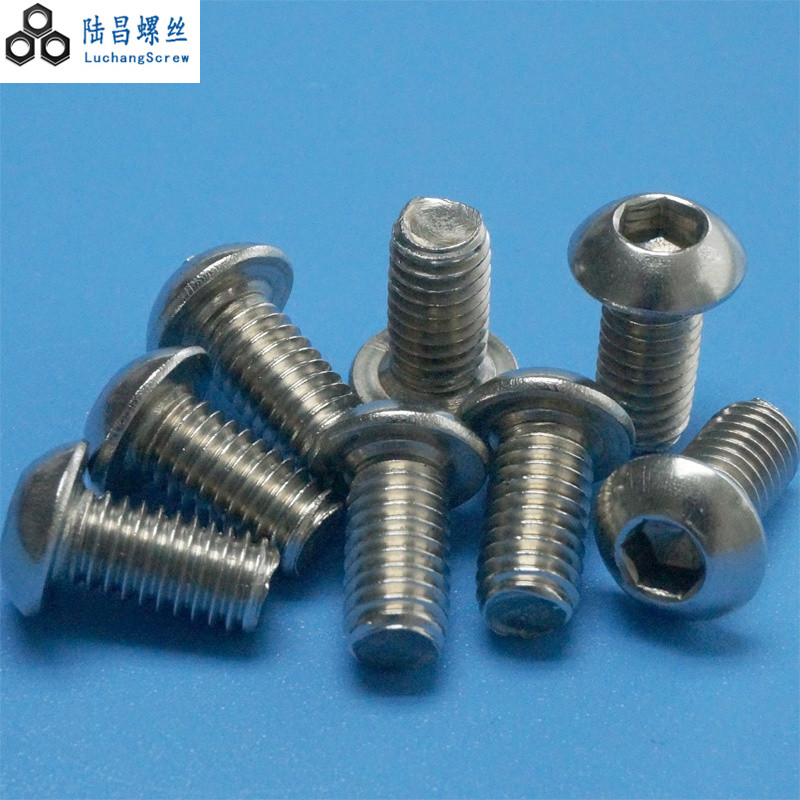 m6元杯不锈钢螺栓蘑菇螺丝六角头内半圆mm螺钉
