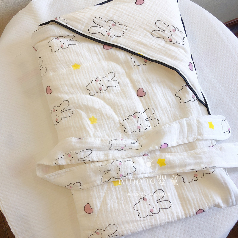 新生婴儿棉花抱被春季薄被秋冬厚保暖外出棉花包裹被子初生婴儿