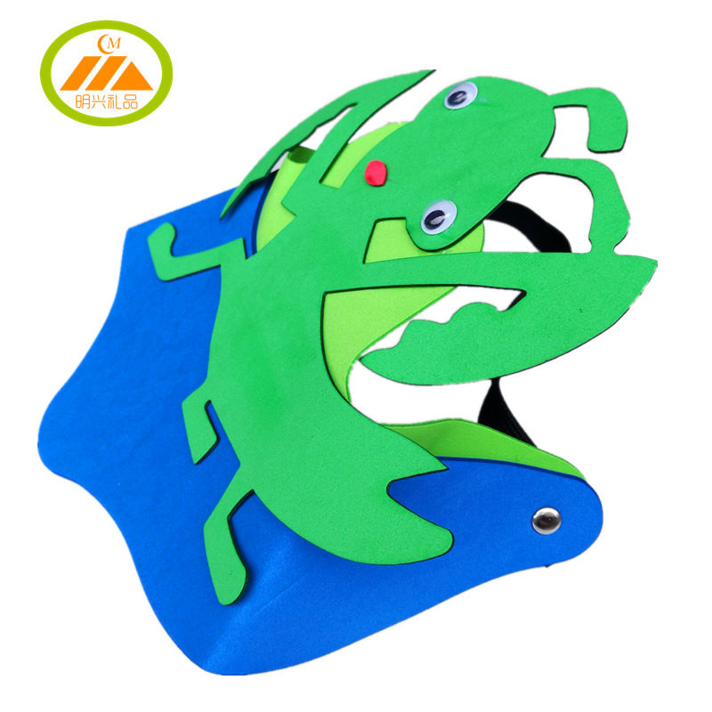 mantis螳螂头饰动物刀螂蚱蜢头套幼儿园表演道具运动会新年帽子