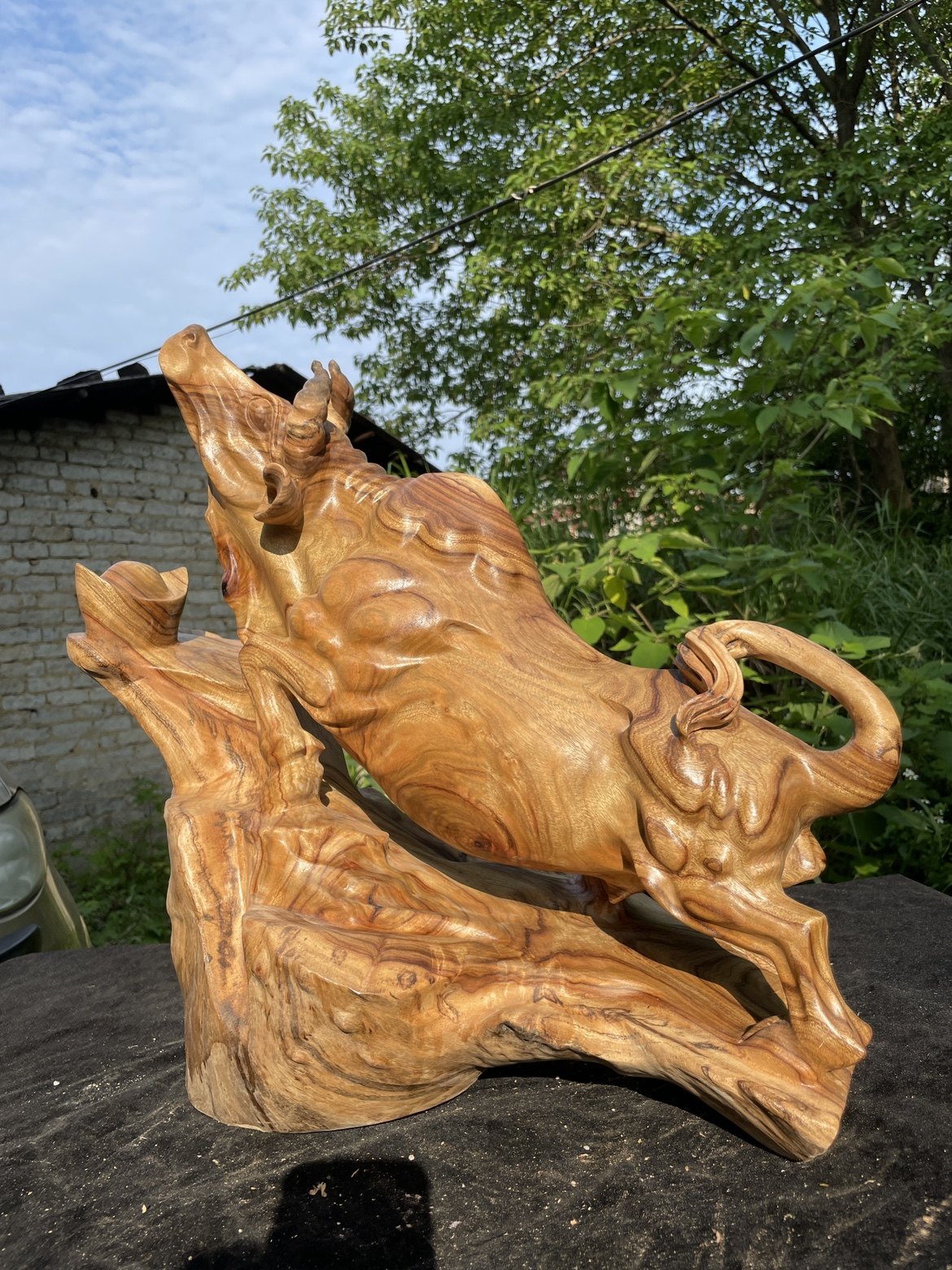 香樟樟木摆件生肖木雕根雕动物家居装饰工艺品手工装饰摆件