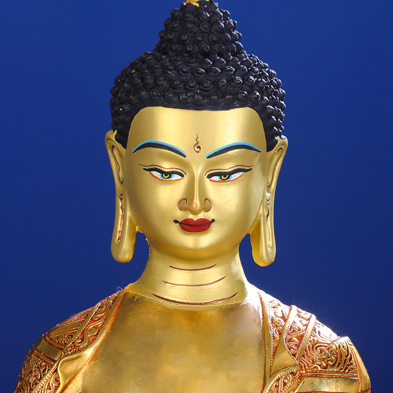 佛像摆件阿弥陀佛十寸30cm纯铜鎏金藏传密宗佛教摆件