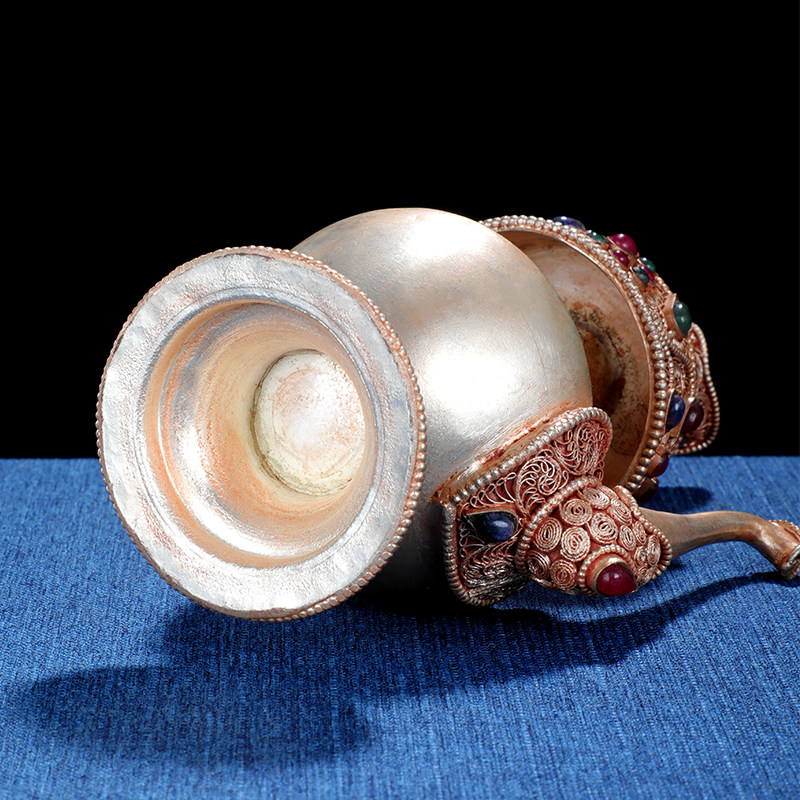 水壶贲巴壶尼泊尔手工纯铜掐丝净水藏传密宗供奉藏族贲巴壶