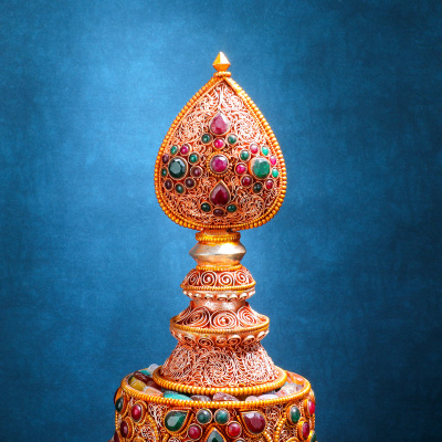 曼扎盘纯铜尼泊尔手工艺掐丝曼达盘修盘全套15cm佛教密宗供曼茶罗