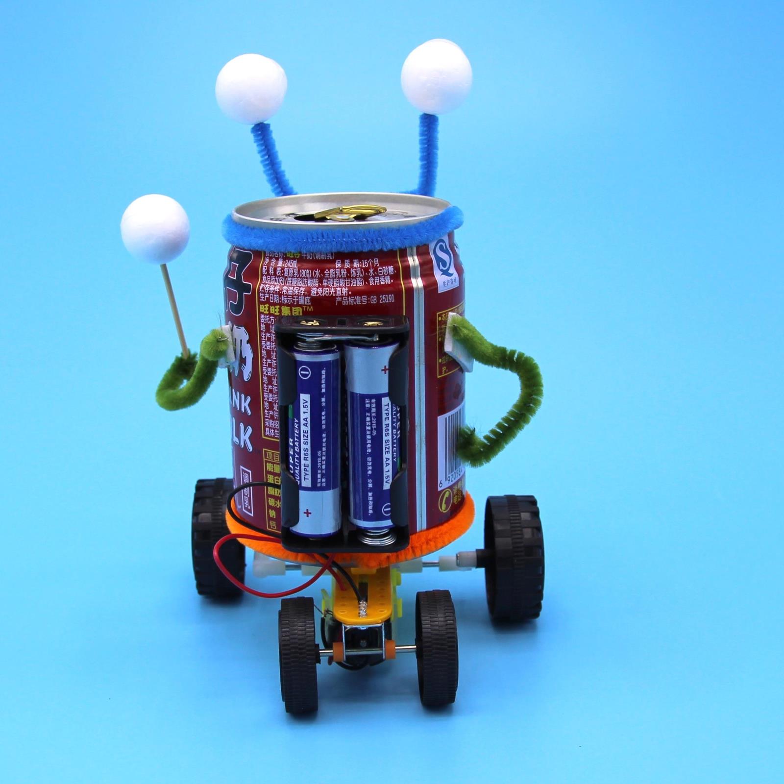 小学生科技制作易拉罐机器人diy手工发明创意环保科学实验