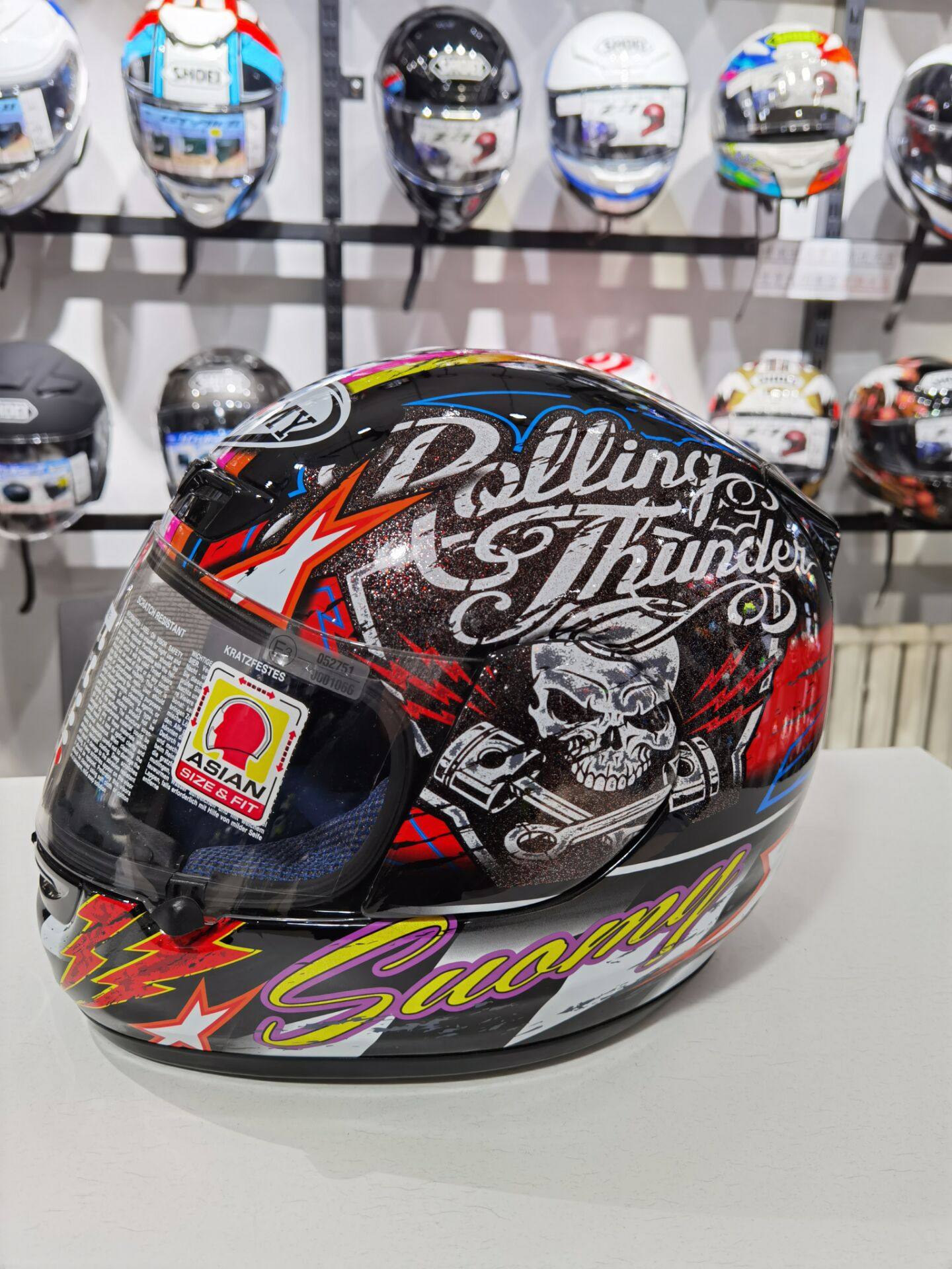 全盔清仓正品意大利suomy摩托车头盔旅行防雾机车摩托车头盔