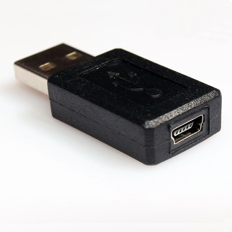 usb转接延长梯形插口5p公对转换5针mini转接头