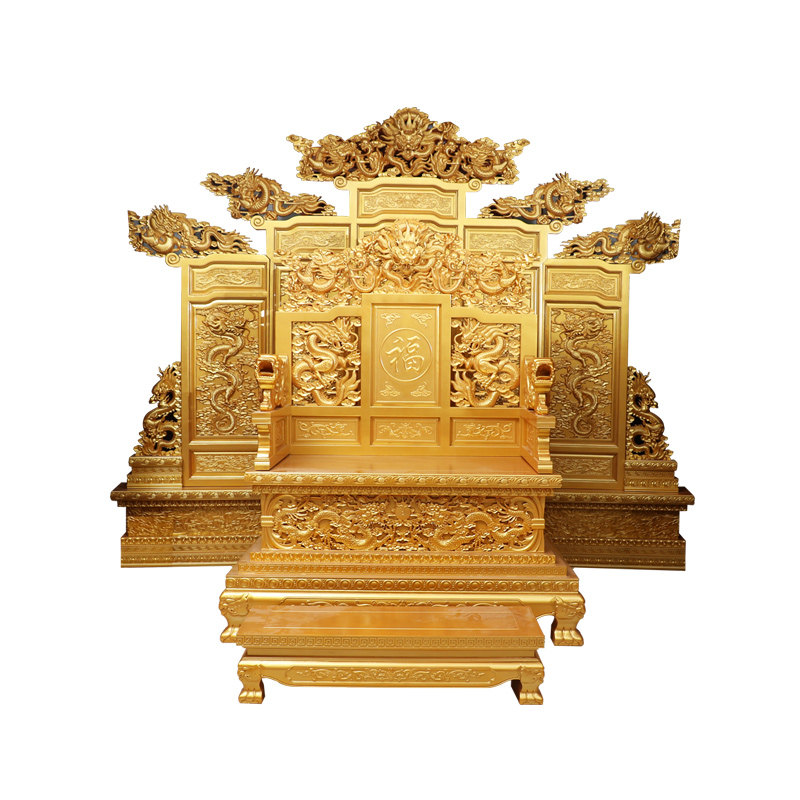 龙椅宝座皇上皇帝九龙屏风东阳木雕雕刻摆件其它椅子