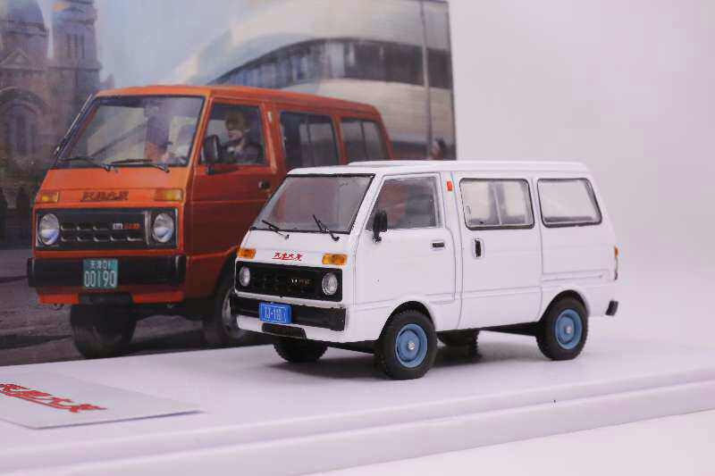 天津大发面包车模型 1:43 天津大发 出租车 合金仿真汽车模型