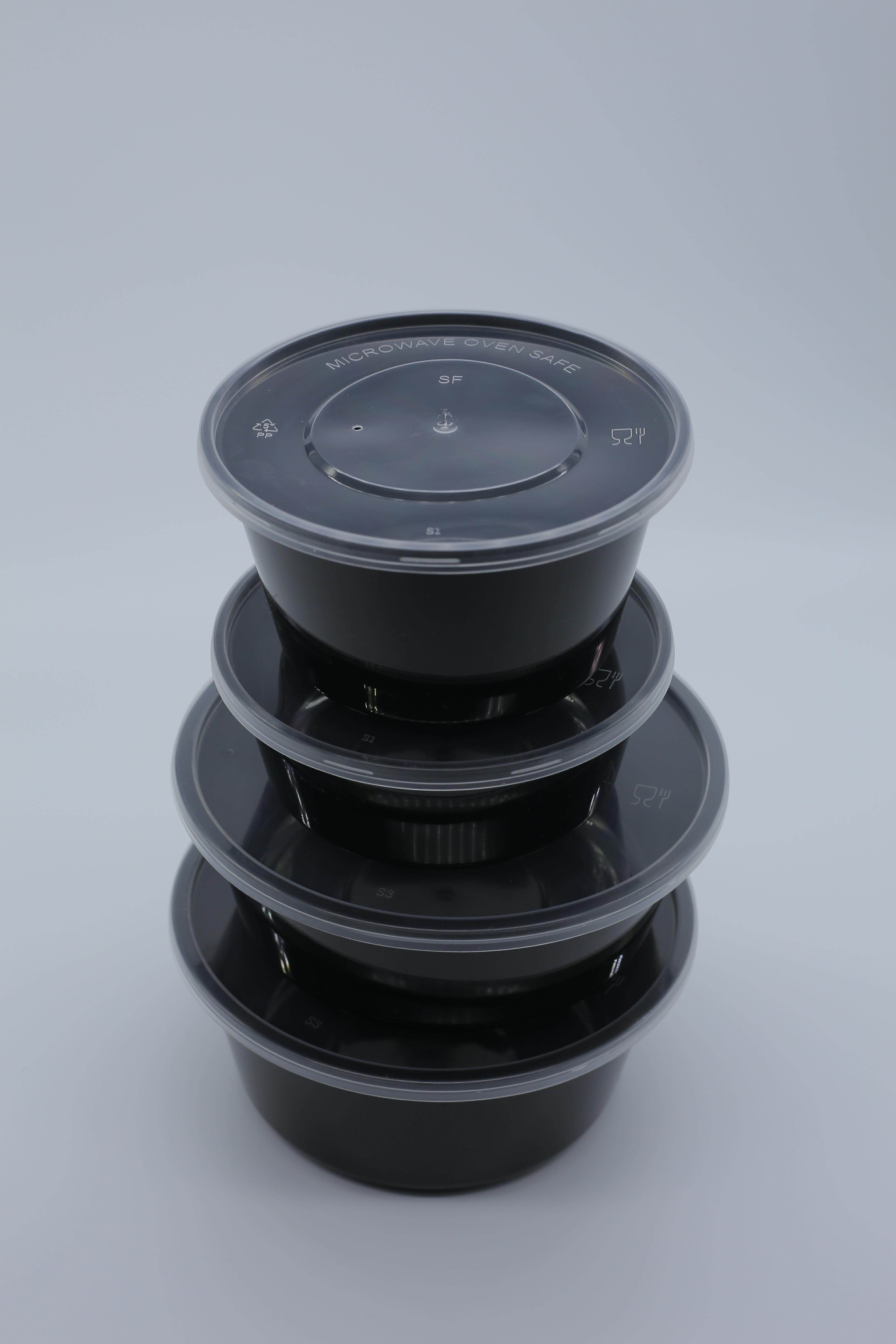 蜀丰圆形1750ml圆一次性打包加厚透明无盖花甲米线冒菜外卖快餐盒