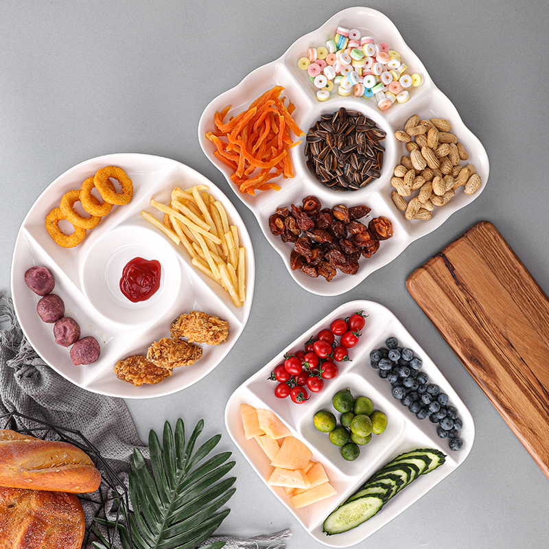拼盘小食网红餐具卤味凉菜小吃方形盘子创意盘
