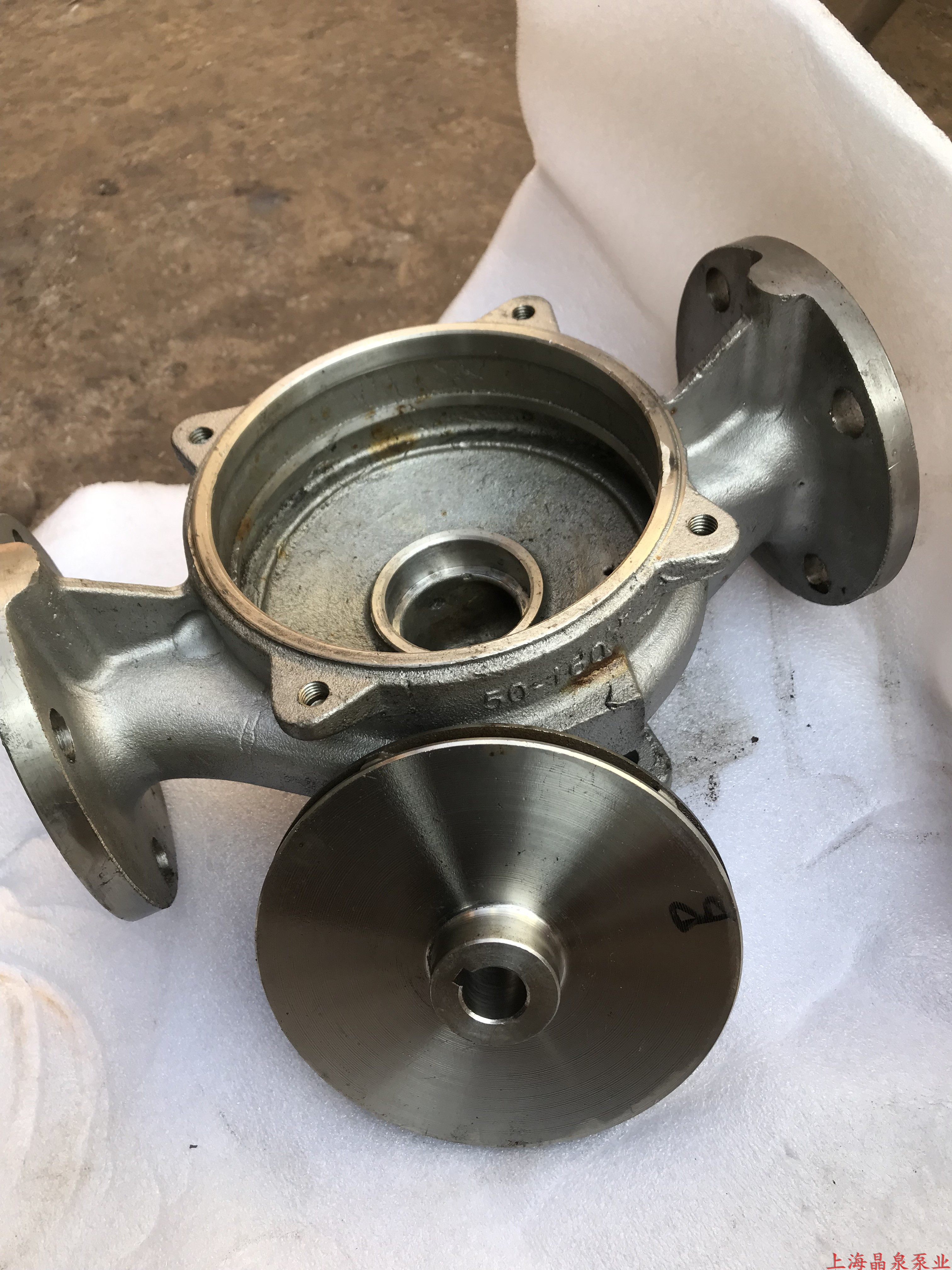 管道离心泵不锈钢泵体叶轮泵盖机械密封水泵配件水泵